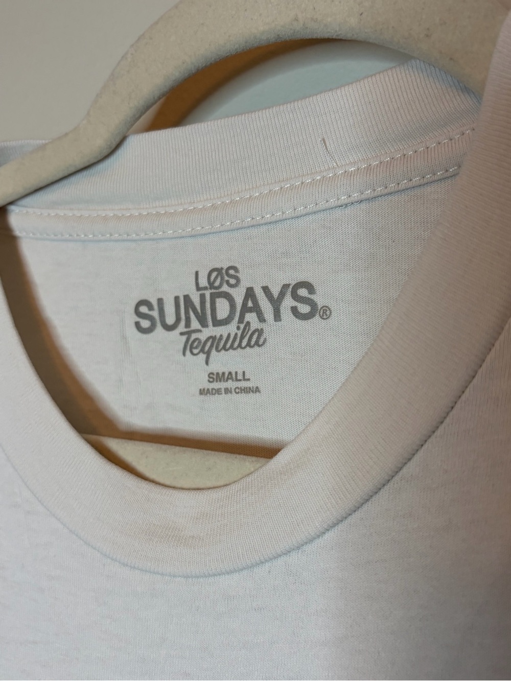 Los Sundays Tequila White 'Guest Check - Send Tequila!' Graphic Tee - Picture 4 of 5
